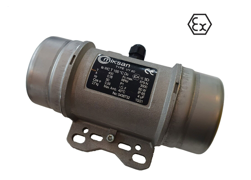 Picture of Industrial vibration motor 230V vibrating motor ATEX unbalance motor external vibrator